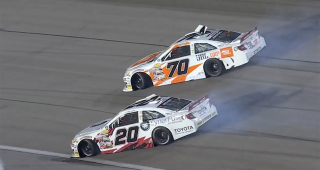 ARCA title contenders Jake Bollman, Thomas Annunziata tangle early at Kansas Speedway